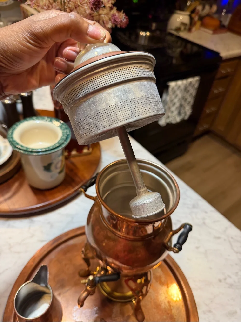 Copper Tea Samovar Set - Copper Finish